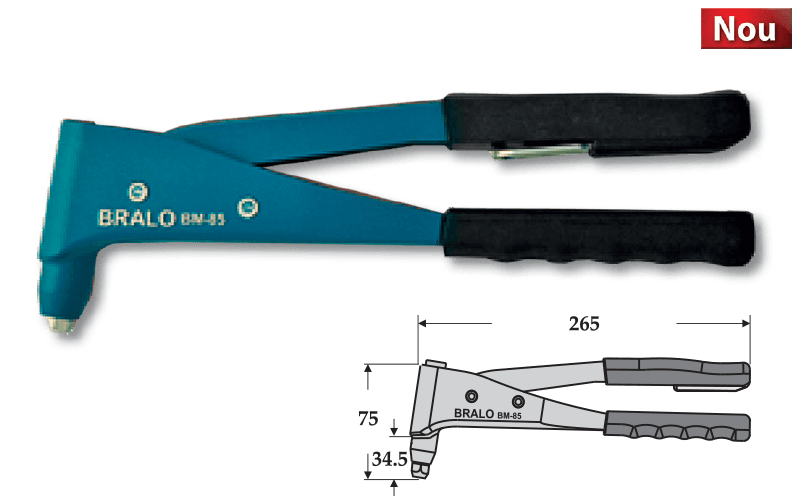 Clește manual pentru pop-nituri – BRALO: BM-85
