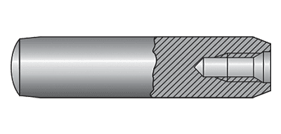 Stift cilindric cu filet interior, forma „D” DIN 7979, oțel