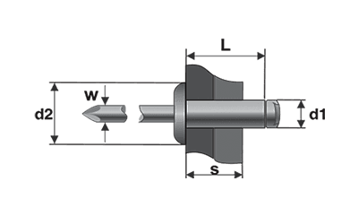 Pop-nituri cu cap lat, aluminiu/inox, BRALO