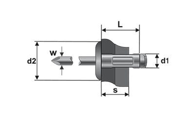 Pop-nituri multigrip cu cap lat, aluminiu/oțel, BRALO