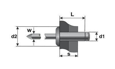 Pop-nituri cu cap bombat, inox A2/inox A2, BRALO