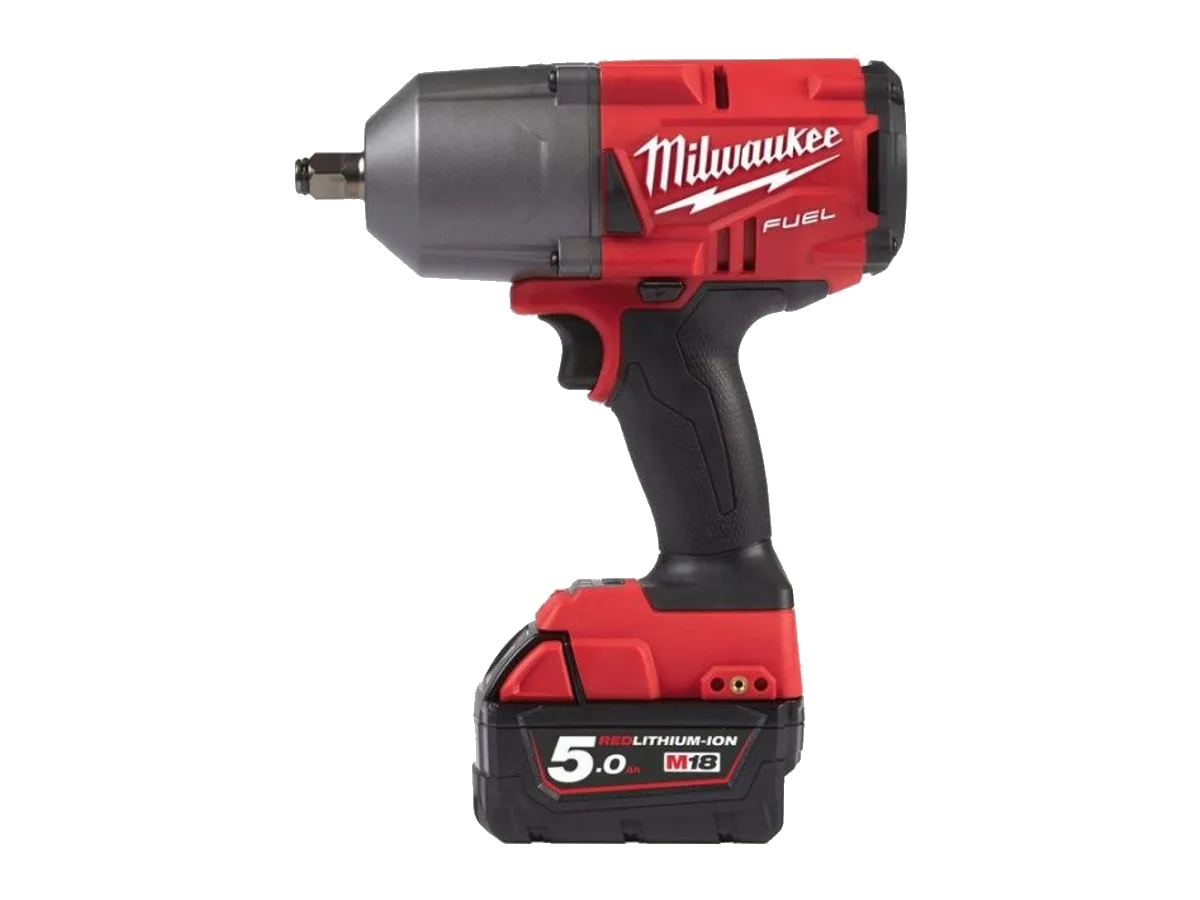 Mașină de înșurubat (cu tubulare 1/2″) impact 2 acumulatori 18V 5Ah M18FHIWF12-502X – Milwaukee