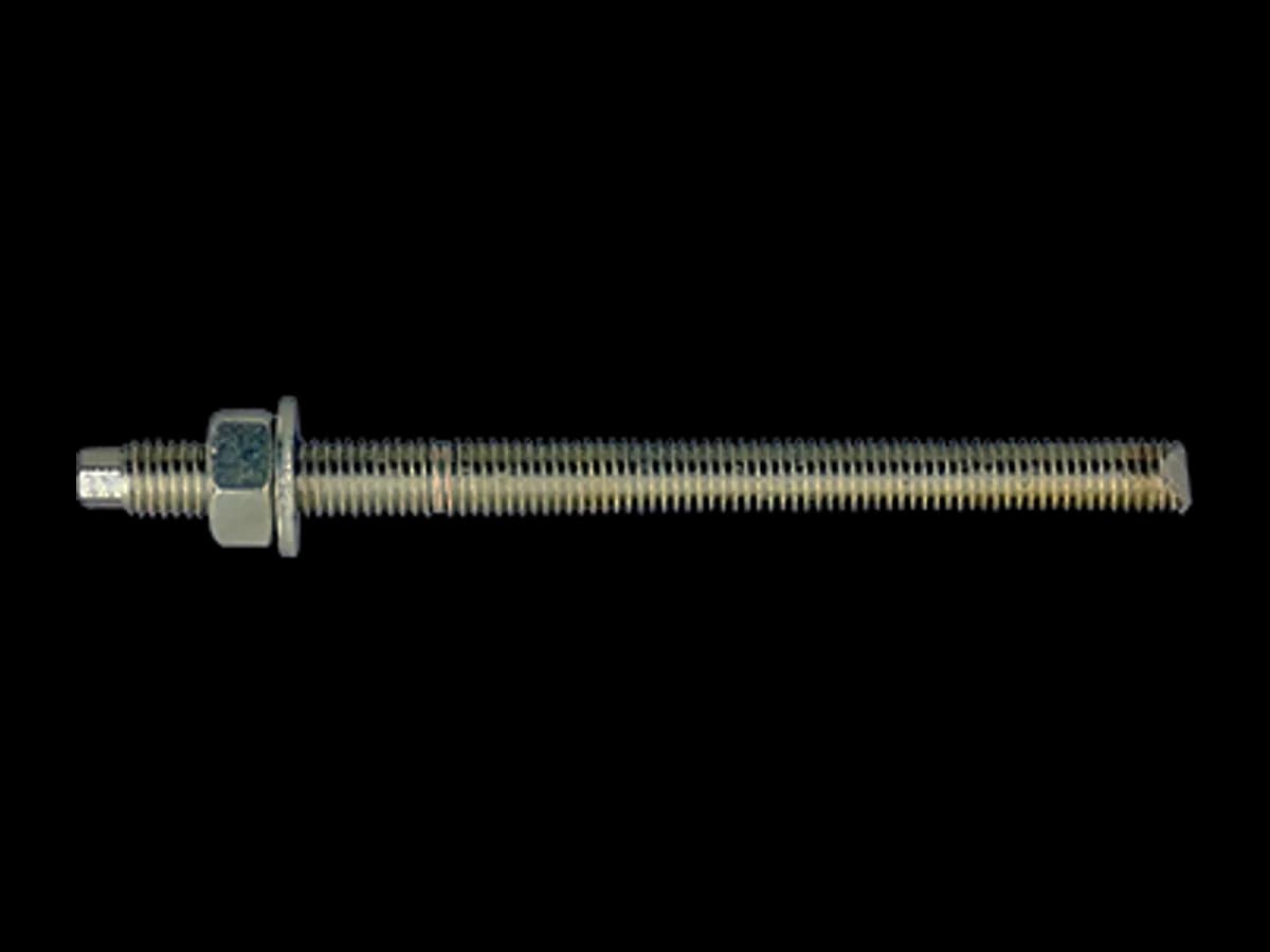 Prezoane cu vârf teșit 2×45 și cap cu cep hexagonal, oțel zincat, GR: 4.6