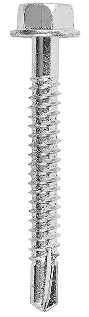 AB01 - Șurub autoforant cu cap hexagonal, șaibă integrată și degajare sub cap, călit, zincat