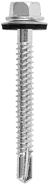 SDC01 - Șurub autoforant cu cap hexagonal, șaibă integrată și degajare sub cap (capacitate de găurire 6 mm), călit, zincat, certificat ETA-CE