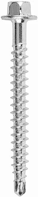 HY01 - Șurub autoforant pentru lemn (filet pentru PAL) cu cap hexagonal și șaibă integrată, vârf redus, călit, zincat