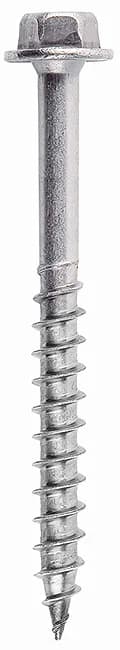 GL00 - Șurub din oțel inox A2 (AISI 304) cu cap hexagonal și șaibă integrată, pentru lemn (filet pentru plăci aglomerate)