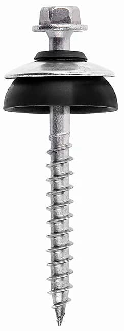GL01 - Șurub pentru lemn (filet pentru PAL) cu cap hexagonal și șaibă integrată, din oțel inox A2 (AISI 304), asamblat cu garnitură tip umbrelă A2/EPDM