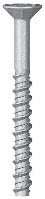 HXE43 - Șurub pentru beton brevetat, cu cap înecat plat cu nervuri, locaș Torx (6 lobi), acoperire specială „Steel Saver® 1000h - ZL”, certificat ETA-CE