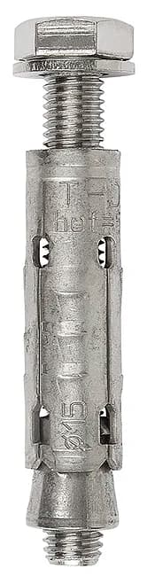 DX71 - Ancoră din tablă rulată din oțel inox A4 (AISI 316) cu con de cuplare, cu șurub cu cap hexagonal din oțel inox A4-70 (AISI 316) și șaibă