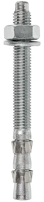 AJ02 - Ancoră cu pană cu dublă clemă din oțel inox A2, asamblată cu piuliță hexagonală și șaibă, zincată