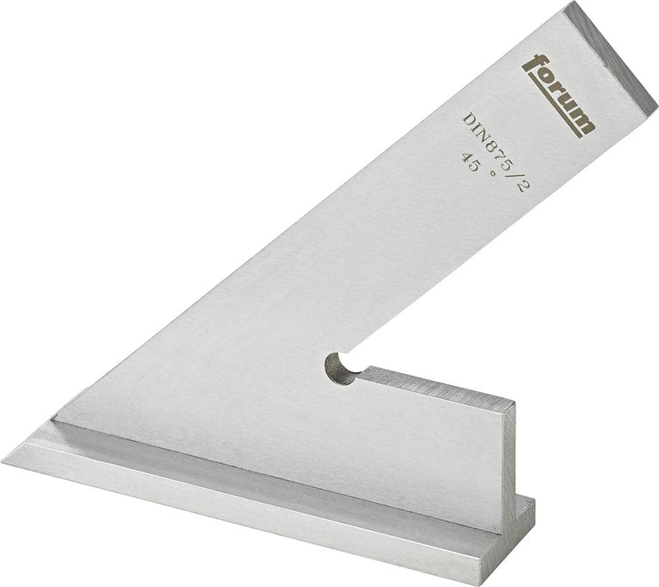Echer ascuțit 45°, cu talpă 120x80mm, DIN 875/2, FORUM