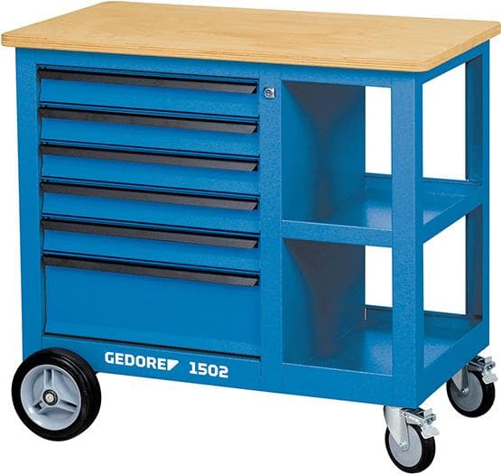 Banc de lucru mobil 950x550x875mm cu 6 sertare, GEDORE