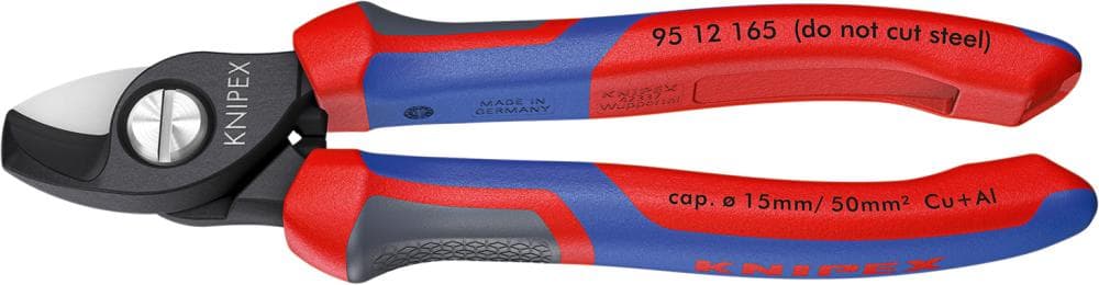 Foarfecă pentru cabluri 165mm cu mânere bicomponent, 95 12 165, KNIPEX