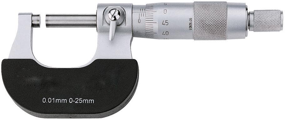 Micrometru de exterior, citire 0.01 mm, 0-25 mm, DIN 863, FORUM