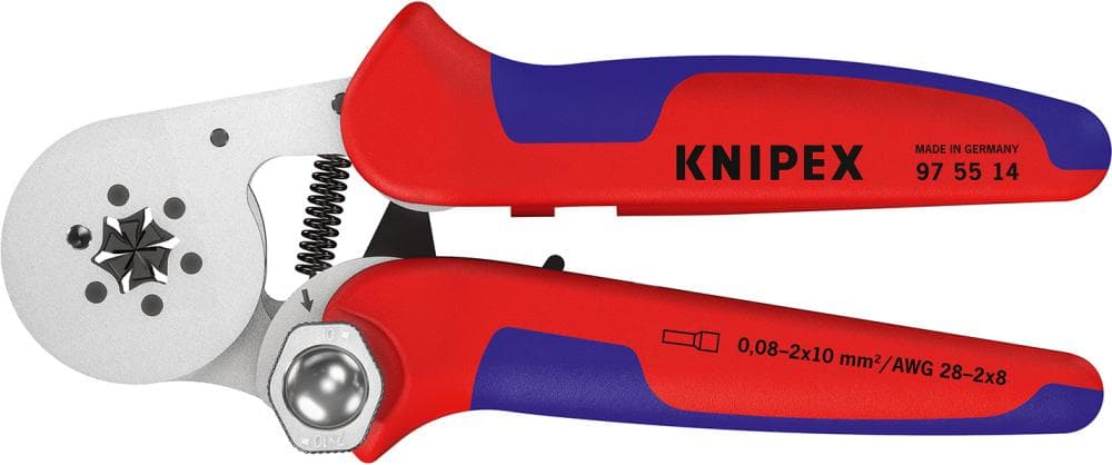 Clește de sertizare pentru manșoane de sârmă, reglaj automat, 180 mm, 0.08-10 mm², 97 55 14, KNIPEX
