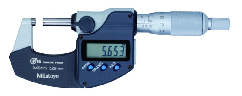 Micrometru digital de exterior IP65 (seria 293), fără ieșire de date, MITUTOYO