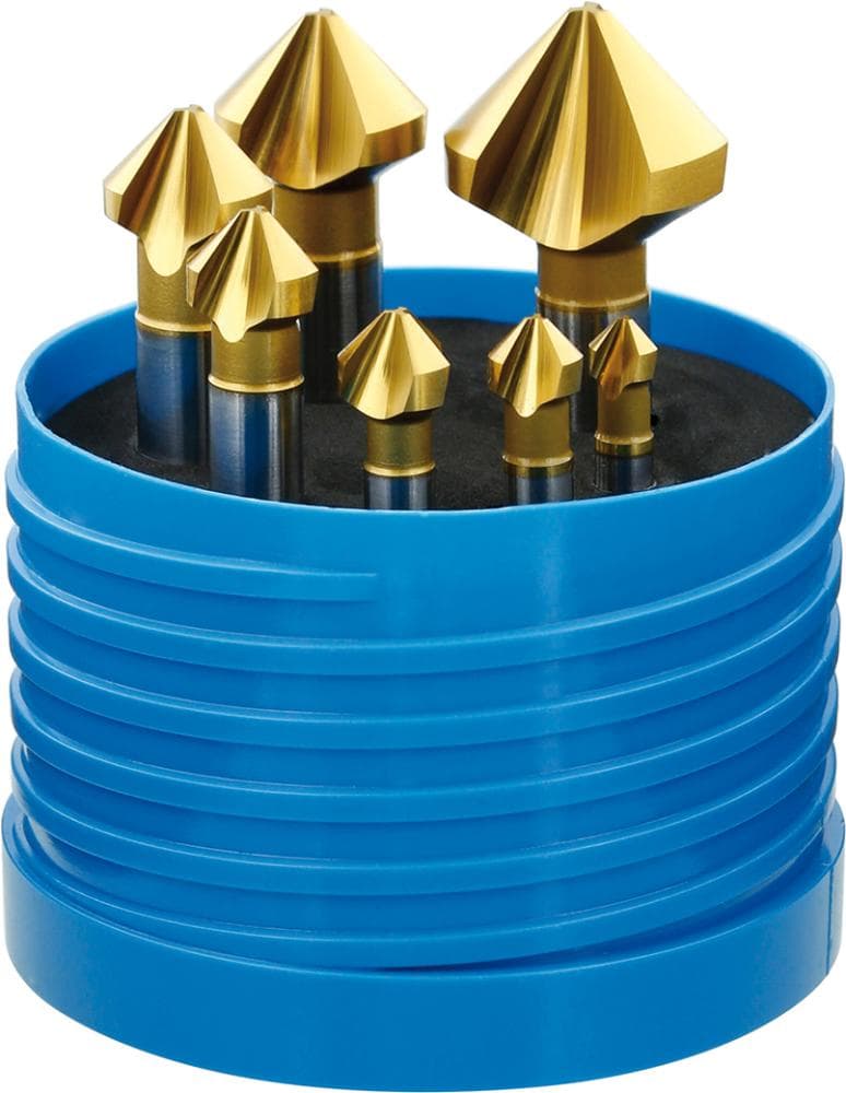 Set teșitoare HSS conice, TiN, 6.3-20.5mm, 90°, DIN 335C, FORUM