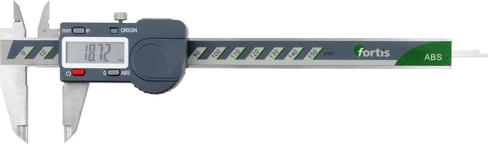 Subler digital cu ieșire de date, 150 mm/0,01 mm, ABS, FORTIS