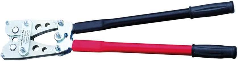 Clește de presare MPR120i pentru capse de cablu tubulare și conectori, 10-120 mm², 660 mm, INTERCABLE