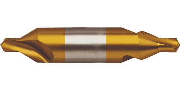 Burghiu de centrare fără fațetă HSS (613), TiN, DIN 333, forma A, tip N, Ø 0,5–8 mm, GÜHRING