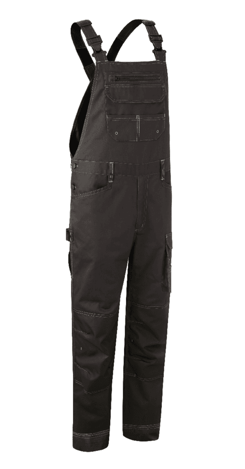 Barva pantaloni cu pieptar, gri închis, mărimea 5XL