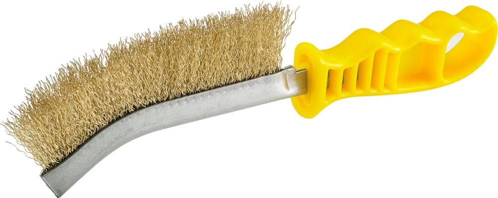 Perie de sârmă din alamă 0,3 mm ondulată, 265/140 mm, FORTIS