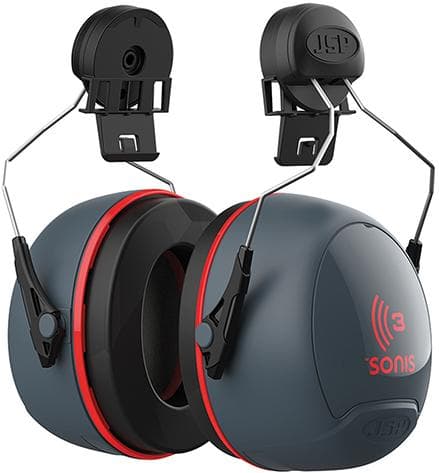 Căști de protecție Sonis® 3 pentru atașare la cască, 111-116 dB, roșii, JSP