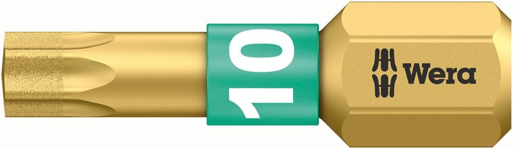 Bit 1/4", T10 x 25 mm, TORX®, diamantat, DIN 3126, Wera