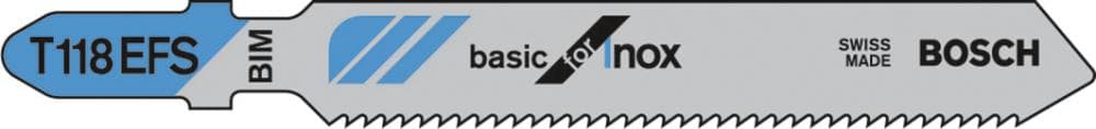 Pânză de ferăstrău pendular T 118 EFS, pentru oțel inoxidabil, 83 mm, pas dantură 1,4 mm, 5 buc, Bosch