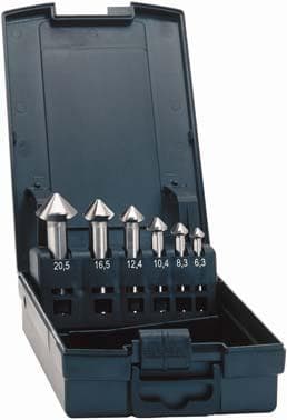 Set teșitoare conice HSSE ADVANCED LINE® 90°, coadă ROTASTOP®, Ø 6.3-20.5mm, 6 buc, DIN335C, EXACT
