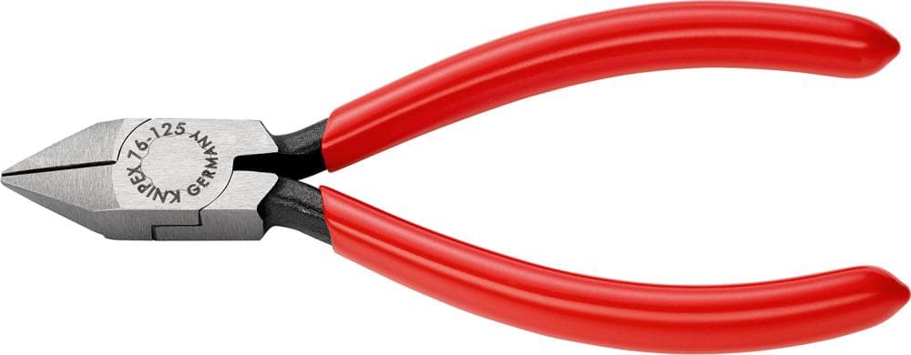 Clește cu cap ascuțit, tăiș lateral, pentru electroniști, 125mm, 76 81 125, KNIPEX