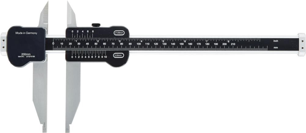 Subler de atelier cu vârfuri, 200mm, FORTIS