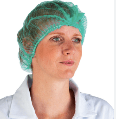 Bonetă sanitară verde, cutie 100 buc, COVERGUARD