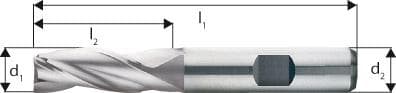 Freză cilindro-frontală, HSS Co8%, lungă, 3 tăișuri, 3.00mm, DIN844, FORUM