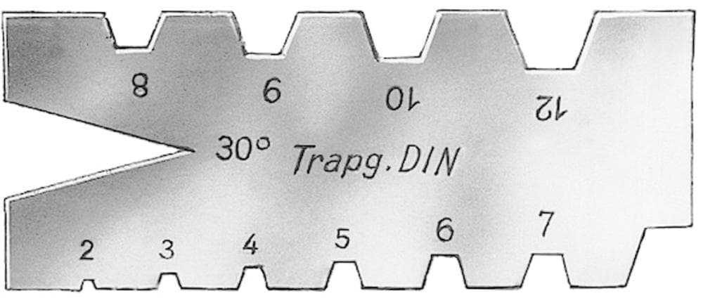 Leră pentru filete trapezoidale, pas 2-12 mm, unghi 30°, DIN 103, FORUM