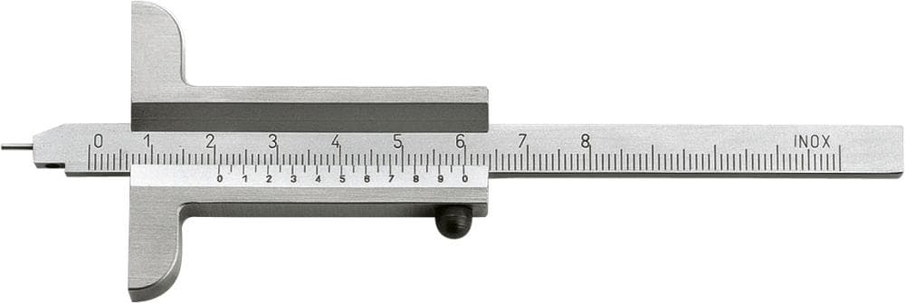 Subler de adâncime cu pin, 80x50 mm, FORTIS