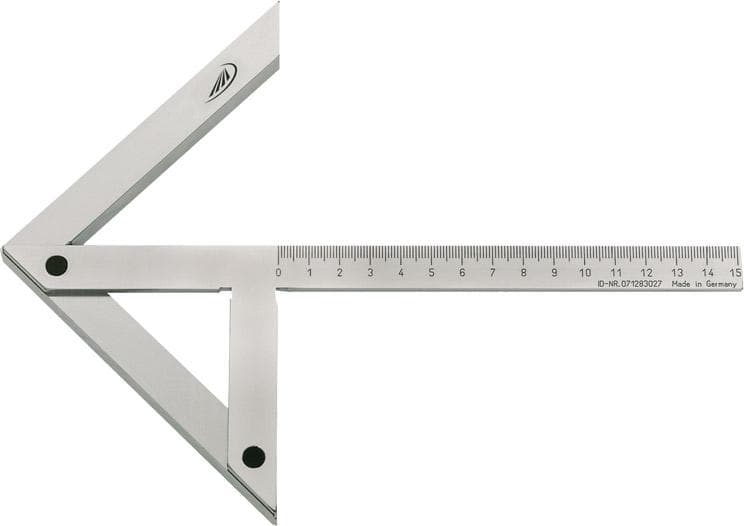 Echer de centrare de precizie, din oțel special cromat, 70x100 mm, HELIOS PREISSER