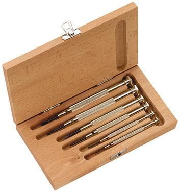 Set șurubelnițe pentru ceasornicar, 6 piese drepte/PH, TURNUS