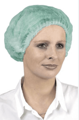Bonetă sanitară cu cozoroc, verde, cutie 100 buc, COVERGUARD