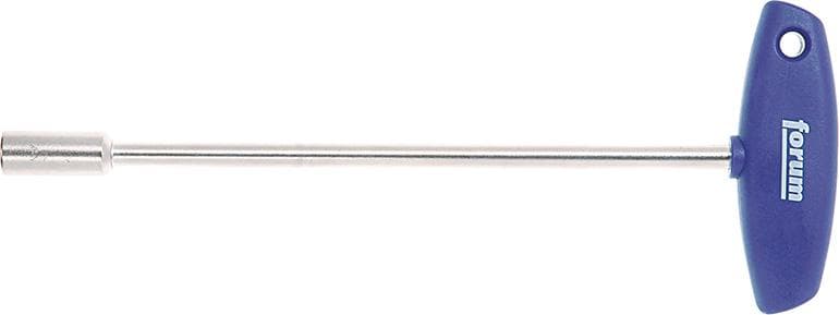 Cheie tubulară 6 x 200 mm cu mâner T pentru șuruburi cu cap exterior hexagonal 6 colțuri, FORUM