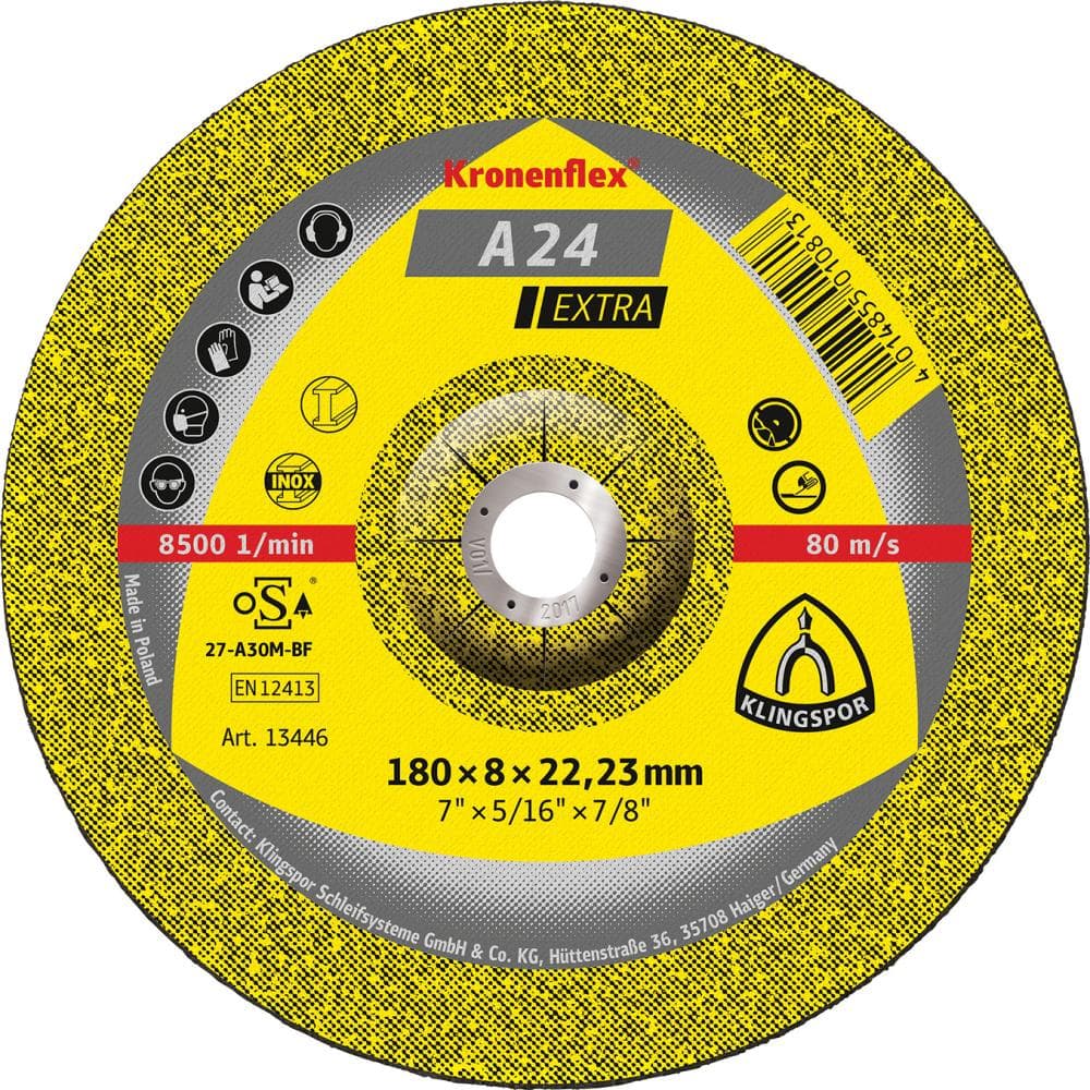 Disc de polizat curbat pentru oțel, 115x6mm, KLINGSPOR