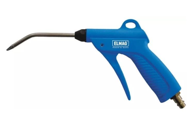 Pistol de suflat cu aer comprimat din poliamidă PA cu duză SAFETY STAR, complet cu racord, max 10 bar, 32254, ELMAG