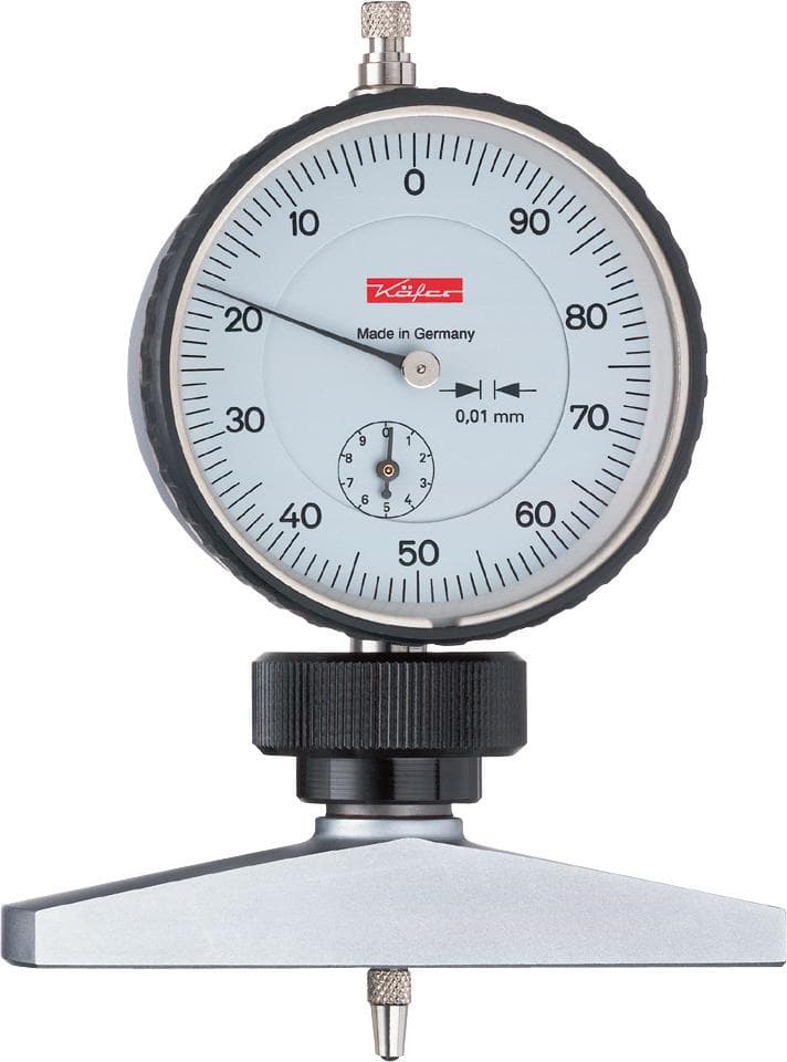 Ceas comparator de adâncime 0-10 mm, scală 0,01 mm, TM2, KÄFER