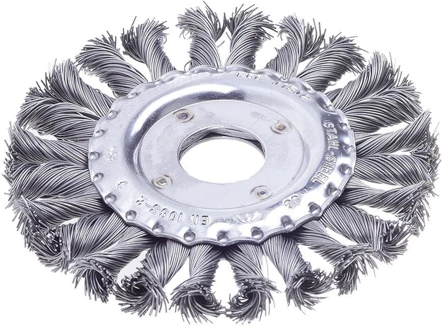 Perie rotundă din sârmă de oțel, sârmă împletită 0,5 mm, 115x12 mm, gaură 22,5 mm, FORUM