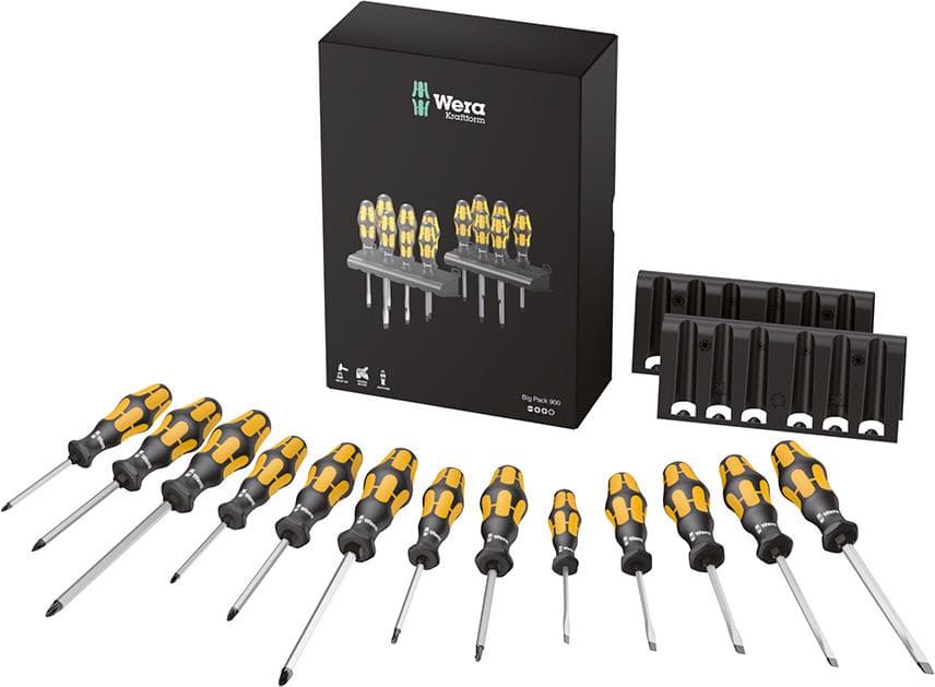 Set șurubelnițe de impact Big Pack 900, PH, PZ, TORX®, 13 buc, 05133285001, Wera