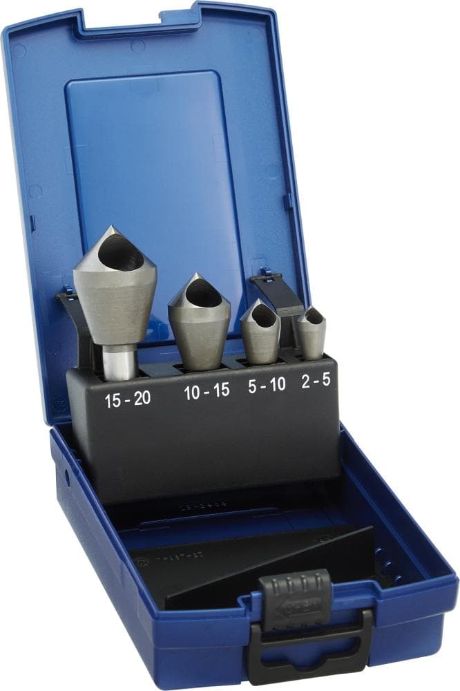 Set teșitoare HSS-Co5%, 90 grade, QL, 10-28.0mm, 4 buc, FORUM