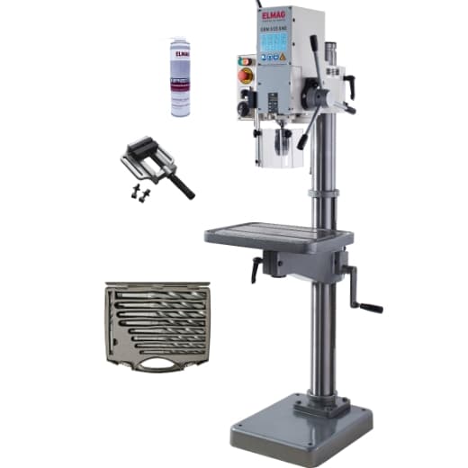 Mașină de găurit cu coloană și angrenaj, GBM 3/25 SNE, max 25 mm în oțel, MK3, 400 V, 900/650 W, + accesorii, ELMAG