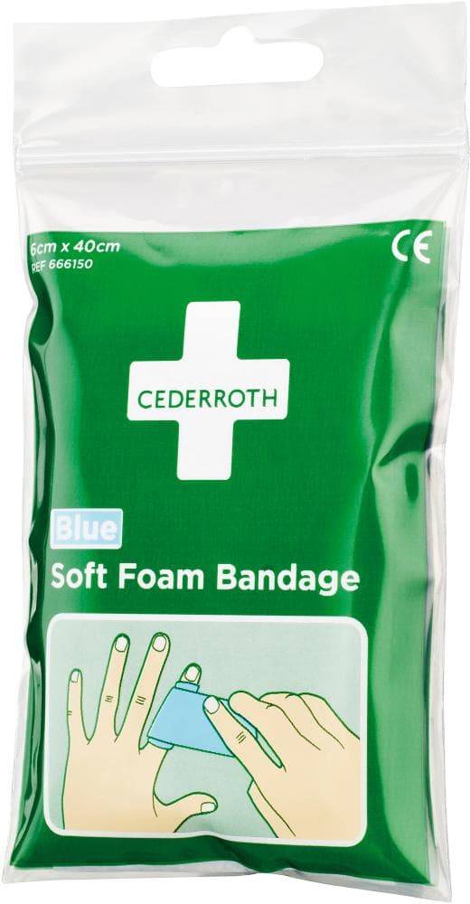 Pansament din spumă albastru 6 cm x 40 cm, 1 pungă, CEDERROTH Holthaus Medical