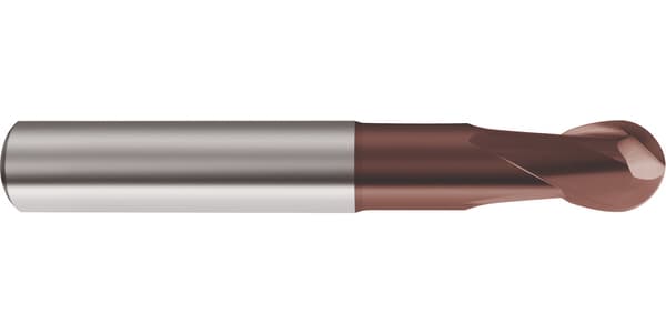 HSC freză profilată cu rază completă GF 500 B (3848), carbură monobloc, Signum, tip N, lungime de acces 19,6–34,9 mm, GÜHRING